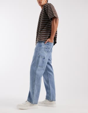 Levis Workwear 568 loose straight denim carpenter jeans in light wash