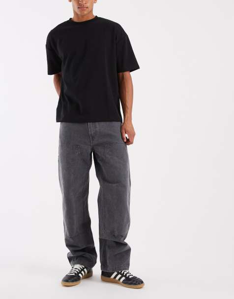 Levi's Workwear 568 loose straight jeans med dubbla knän i tvättad grå - view 1