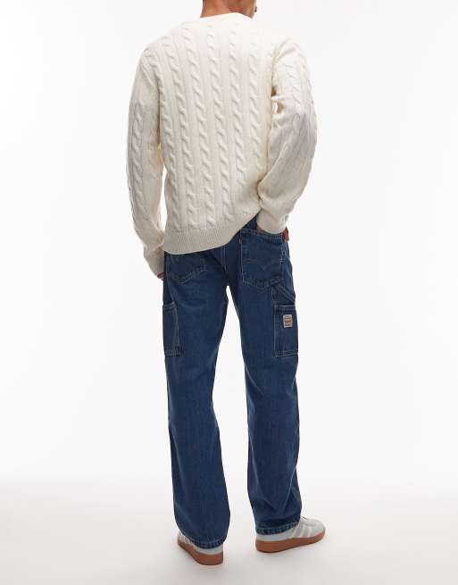 Levi's - Workwear 568 - Losse timmermansjeans in middenblauwe wassing, 2 van 5