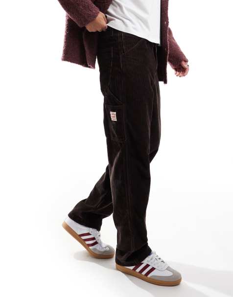 Levi's - Workwear 568 - Rechte corduroy jeans met losse pasvorm in bruin - view 1