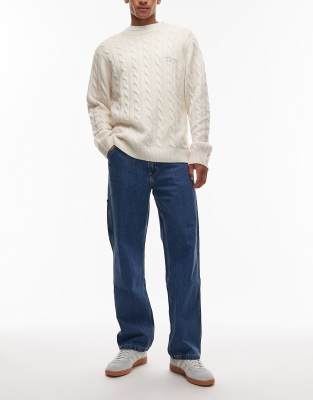 Levi's Levi's Workwear 568 stay loose carpenter jeans in mid blue wash