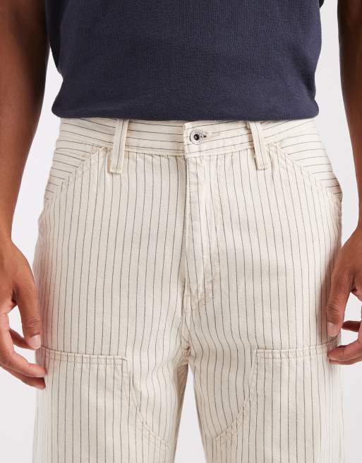 Levi's – Workwear 568 – Vita, lediga byxor med förstärkta knän, 5 av 5