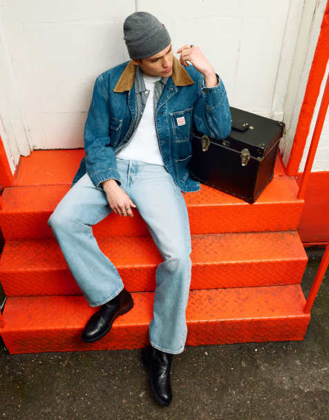 Levi's – Workwear Berkley – Blå arbetsjacka i denim och unisex-modell - view 1