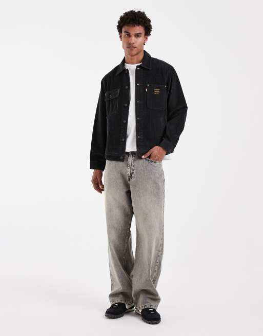 Levi's Workwear berkley cord truckerjacka med fickor i svart, 2 av 5
