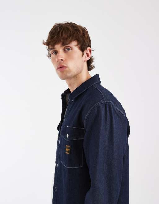 Levi's Workwear berkley denim chore jacket in dark blue, 5 of 6