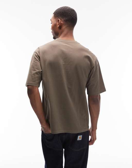Levi's – Workwear – Brun, avslappnad t-shirt med logga på fickan, 3 av 5