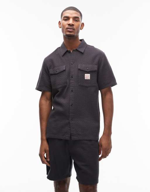 Levi's Workwear - Camicia a maniche corte nera in coordinato