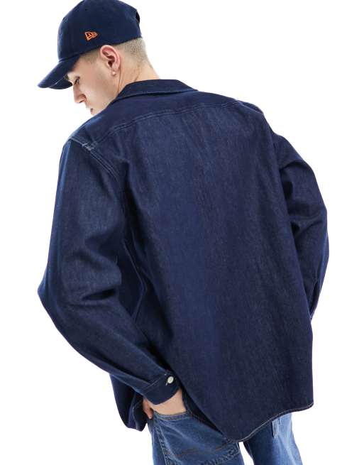 Levi's Workwear Camicia blu in denim con logo ASOS