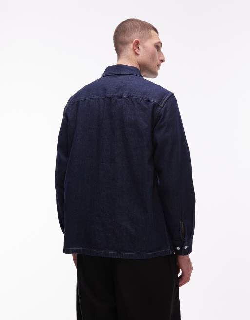 Levi's - Workwear - Camicia giacca di jeans color indaco, 3 di 5