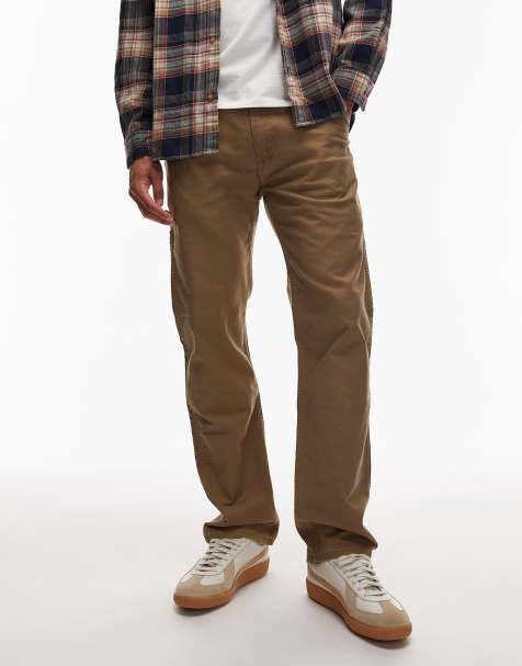 Levi's – Workwear Capsule 505 – Gerade geschnittene Utility-Hose aus Canvas in Hellbraun - view 1