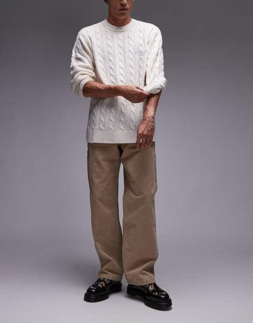 Levi's – Workwear Capsule 568 – Beige, lediga och raka snickarbyxor i canvas och unisex-modell, 4 av 5