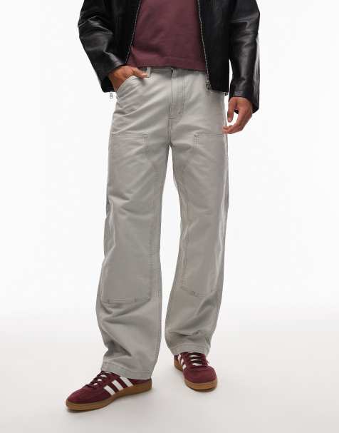 Levi's - Workwear Capsule 568 - Jeans ampi dritti grigio chiaro con ginocchio doppiato - view 1