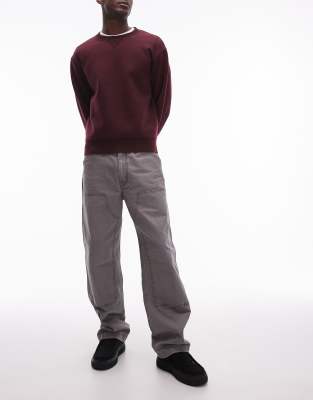 Levi's Workwear Capsule 568 Loose Straight Double Knee Canvas Pants In Gray