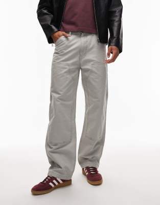 Levi's Workwear Capsule 568 Loose Straight Fit Double Knee Jeans In Gray