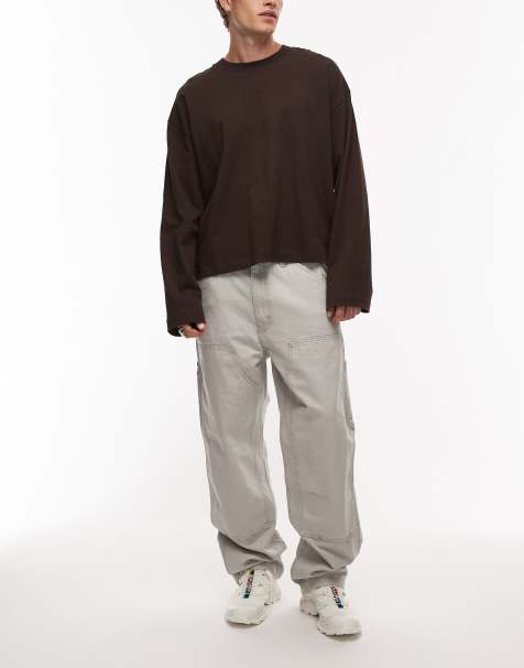 Levi's Workwear Capsule 568 loose straight fit double knee jeans in light gray - view 1