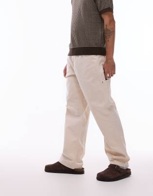 Levi's Workwear Capsule 568 Loose Straight Twill Carpenter Pants In Neutral