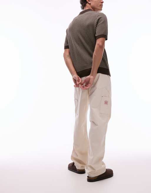 Levi's Workwear Capsule 568 loose straight twill carpenter pants in ecru