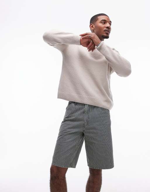 Levi's – Workwear Capsule 568 – Mellanblå, lediga, tandiga jeansshorts i snickarstil, 2 av 5