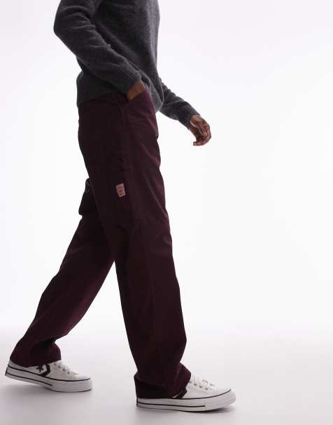 Levi's - Workwear Capsule 568 - Pantaloni ampi dritti bordeaux in twill tinto in capo - view 1