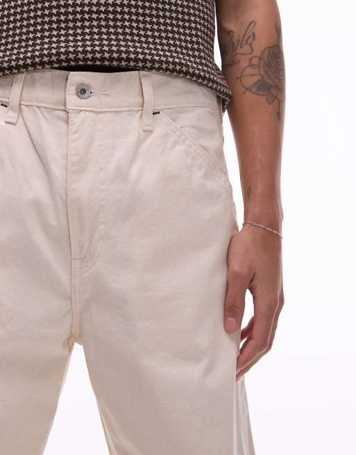 Levi's - Workwear Capsule 568 - Pantaloni ampi dritti in twill écru, 4 di 5