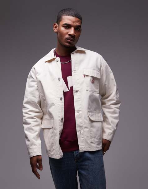 Levi's Workwear capsule broadway engineer coat in white - view 1