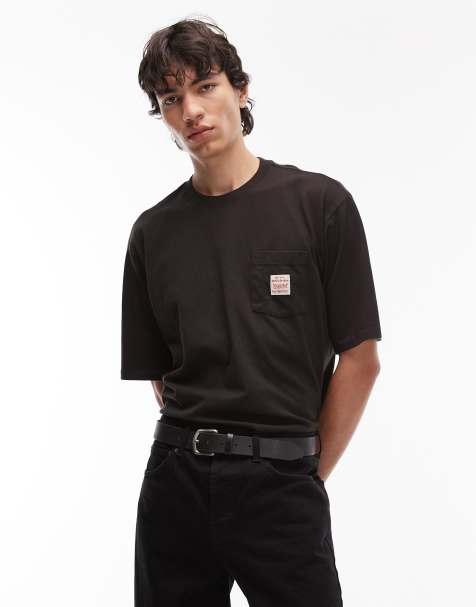 Levi's Workwear capsule oversized t-shirt with logo in black