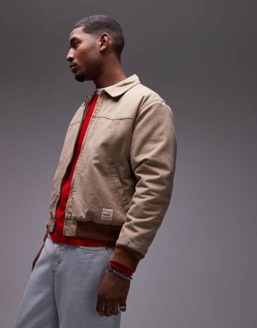 Levi's - Workwear Capsule Embarcadero - Beige let aviator-bomber-jakke i kanvas