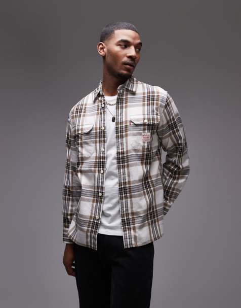Levi's - Workwear Capsule - Klassiek geruit overhemd in gebroken wit - view 1