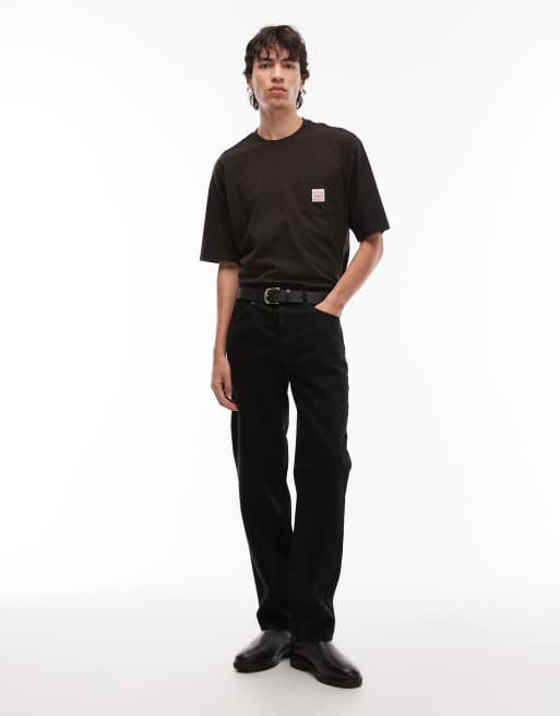 Levi's – Workwear Capsule – Oversize-T-Shirt in Schwarz mit Logo, 2 von 5