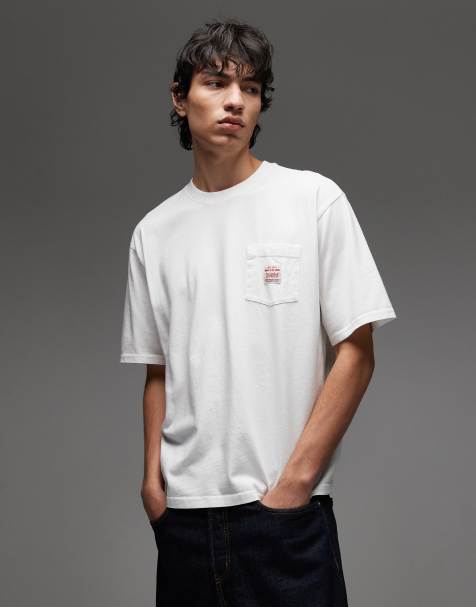 Levi's – Workwear Capsule – Oversize-T-Shirt in Weiß mit Logo - view 1