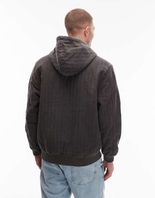 Levi's – Workwear – Capsule Potrero – Double Duty – Svarttvättad jacka med huva, 3 av 5