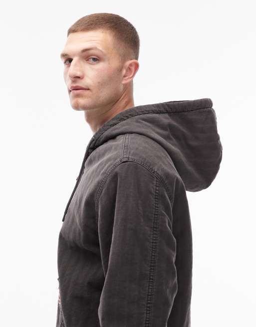 Levi's – Workwear – Capsule Potrero – Double Duty – Svarttvättad jacka med huva, 4 av 5