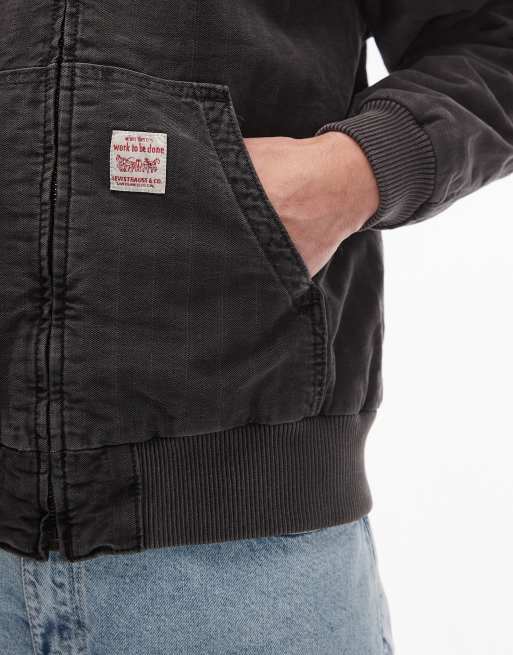 Levi's – Workwear – Capsule Potrero – Double Duty – Svarttvättad jacka med huva, 5 av 5