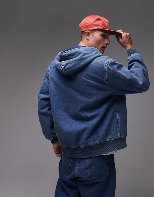 Levi's – Workwear Capsule Potrero – Jeans-Bomberjacke in mittlerer Waschung mit Kapuze und Relaxed-Fit-Schnitt, 4 von 4