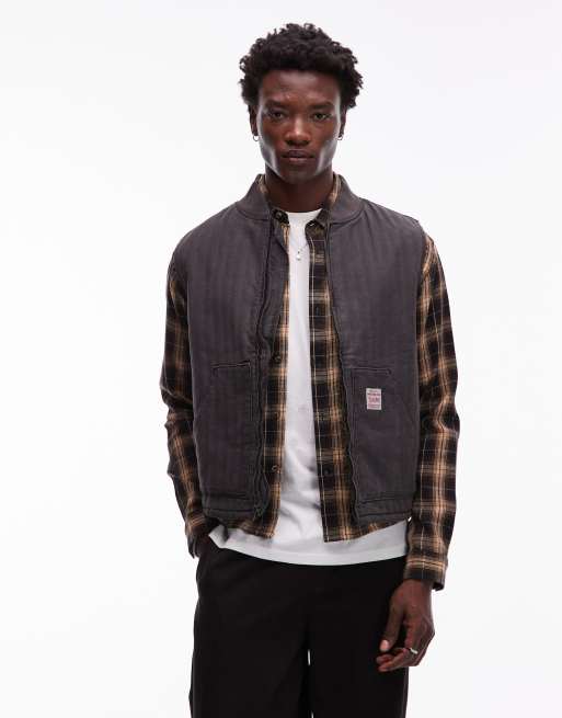 Levi's Workwear Capsule sansome double duty thermal vest in black