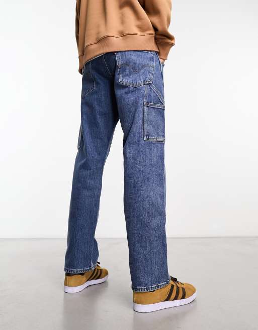 Levi s Workwear Capsule straight fit jeans in blue wash with side