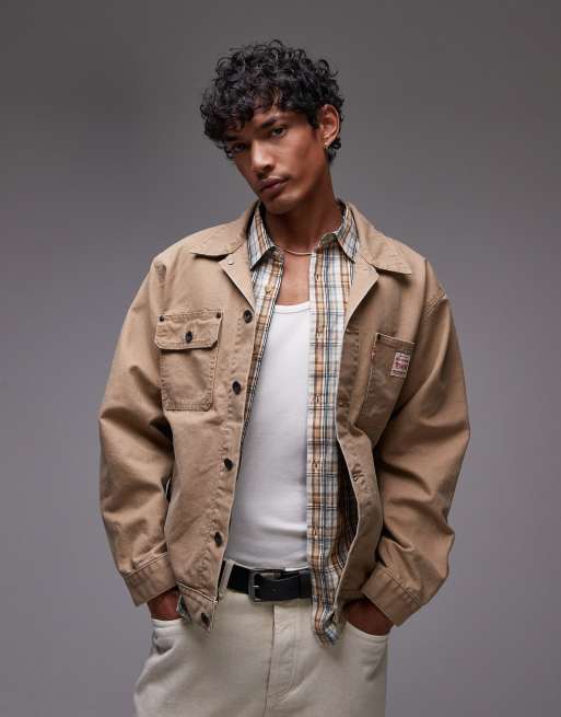 Levi's – Workwear Capsule Sunrise – Beige truckerjacka i unisex-modell