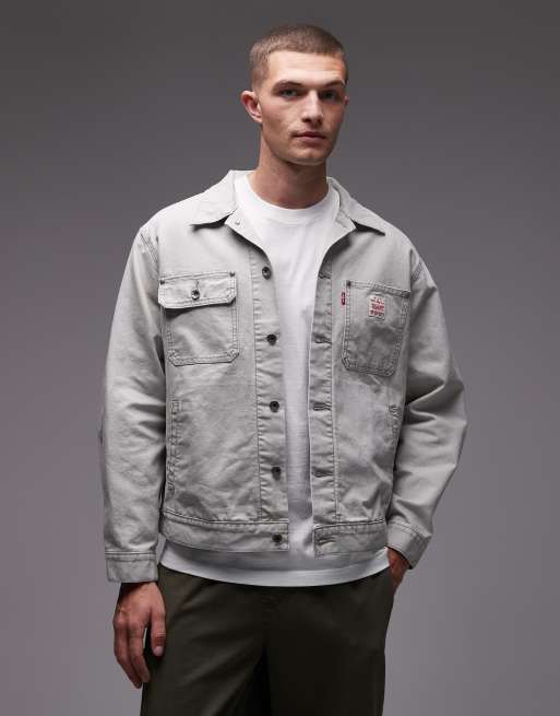 Levi's Workwear Capsule sunrise denim trucker jacket in light gray