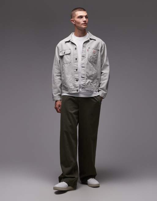 Levi's Workwear Capsule sunrise denim trucker jacket in light grey