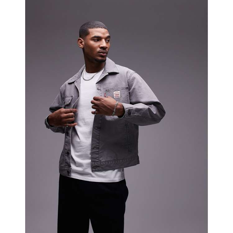 Levi's Workwear capsule sunrise trucker jacket canvas in grey | ASOS