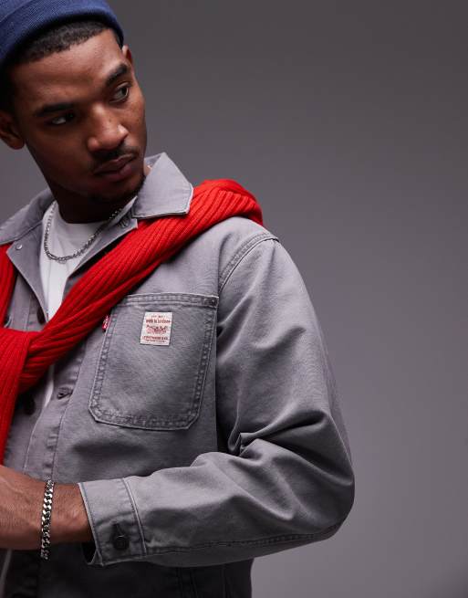 Levi's Workwear capsule sunrise trucker jacket canvas in grey | ASOS