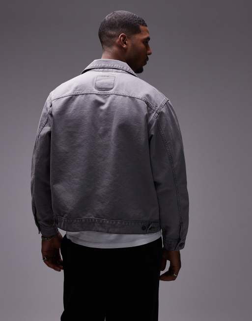 Levi's Workwear capsule sunrise trucker jacket canvas in grey | ASOS