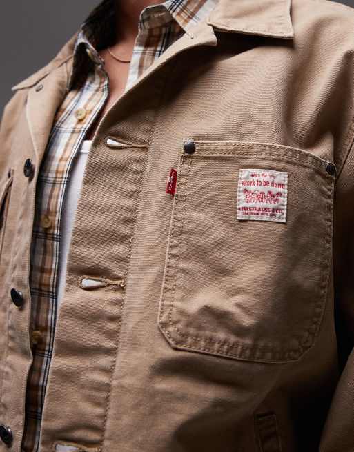 Levi's Workwear Capsule Sunrise trucker jacket in beige ASOS