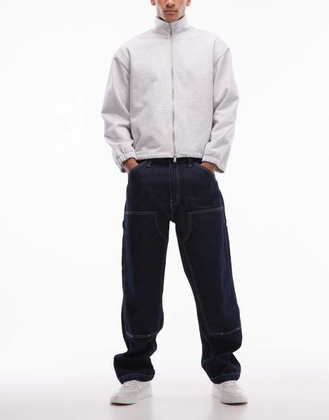 Levi's – Workwear – Ciemnoniebieskie proste jeansy unisex 568 o luźnym kroju ze wzmocnieniem na kolanach - view 1