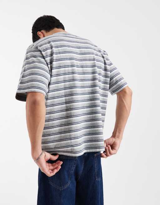 Levi's Workwear gestreept T-shirt met borstzak in blauw, 5 van 5