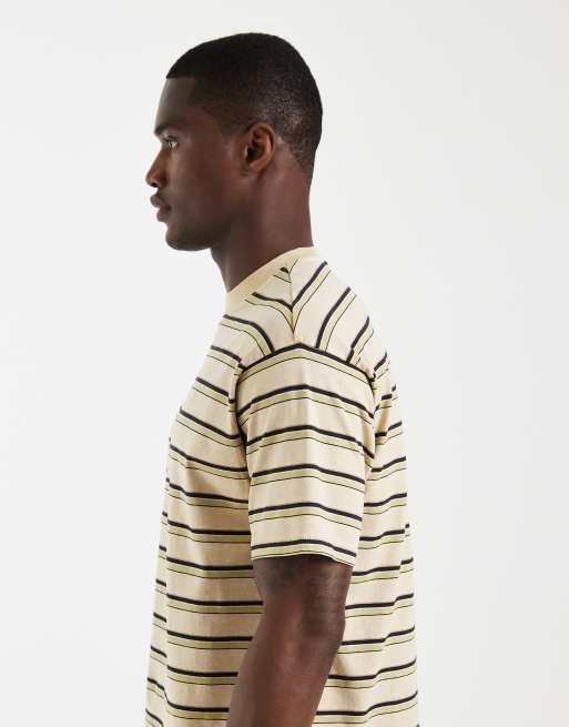 Levi's Workwear gestreiftes T-Shirt mit Tasche in Beige, 4 von 5