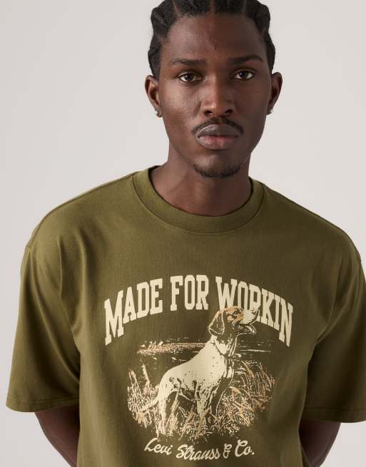 Levi's Workwear graphic tee in green, 3 of 4