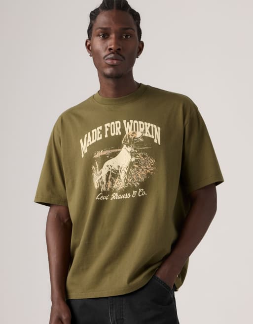 Levi's Workwear graphic tee in green, 4 of 4