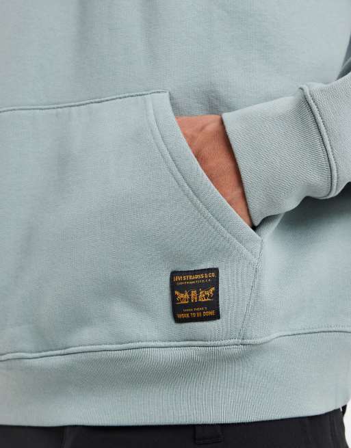 Levi's Workwear hoodie in lichtgroen/blauw, 5 van 5