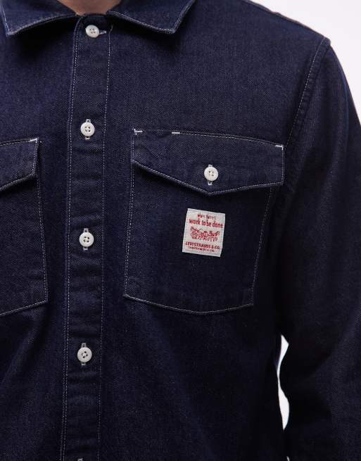Levi's – Workwear – Jeans-Hemdjacke in Indigoblau, 5 von 5